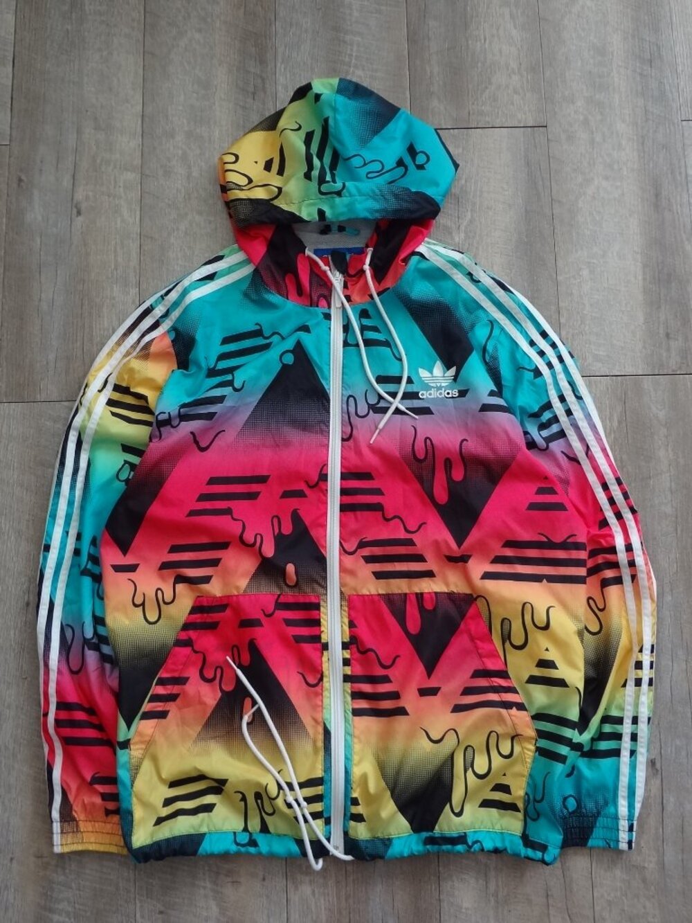 Adidas Lightweight Full Zip Hooded Windbreaker Waterproof